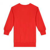 Moschino Bear Logo Sweatshirt Dress Red